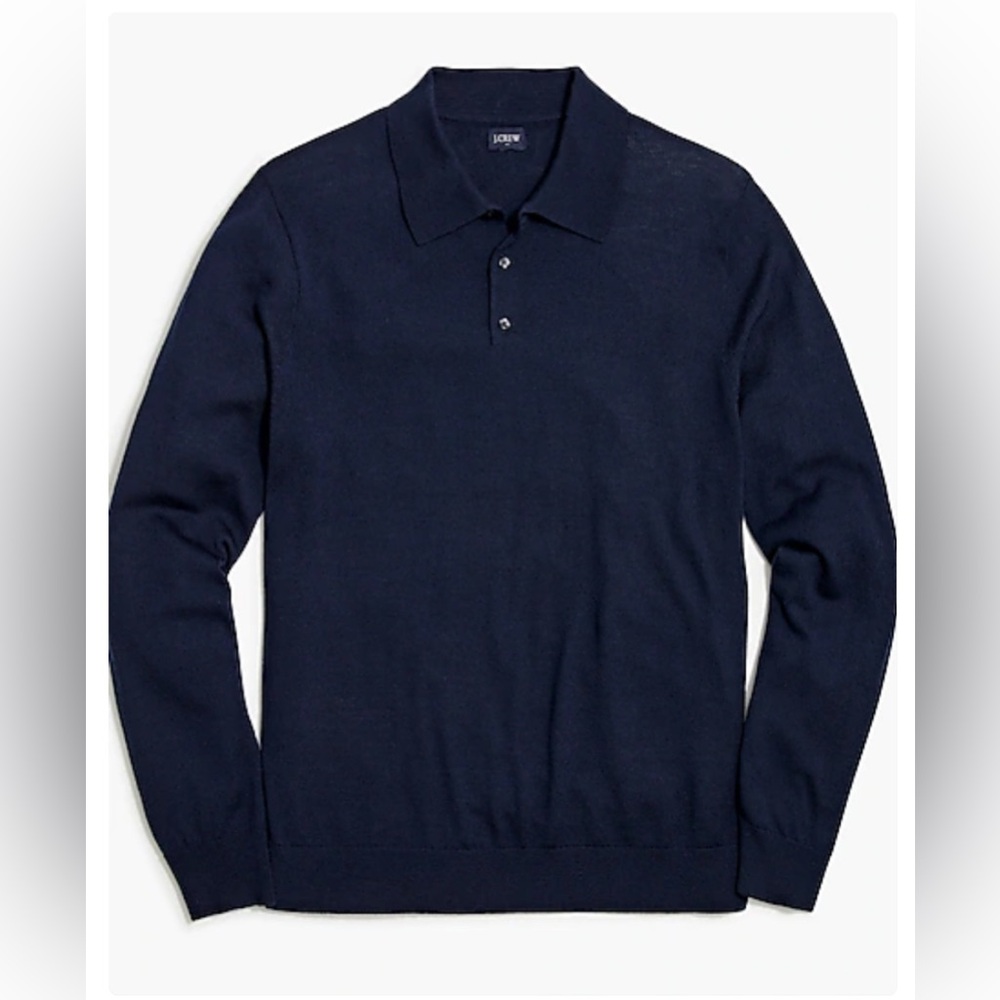 ✨NWT✨ J Crew Men’s Merino wool blend sweater polo Medium
